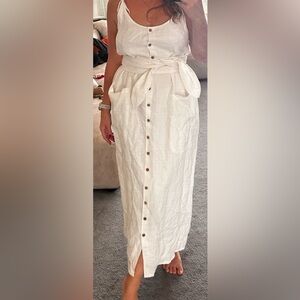 Emerson Fry Linen Midi Dress – Made in USA – Size M – NWT